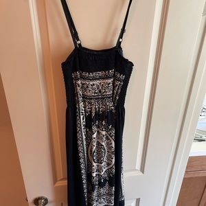 Navy blue sun dress/ swim suit cover up